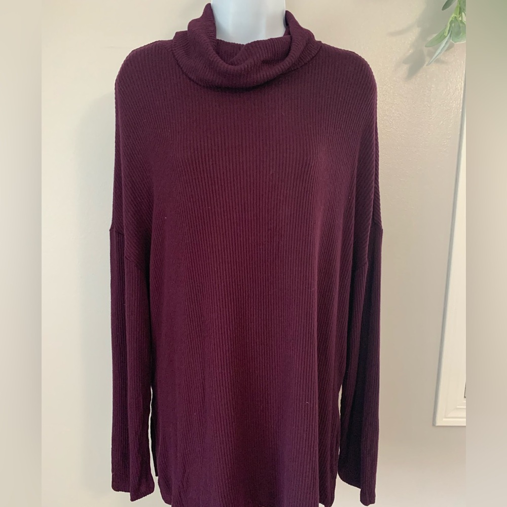 NWT Sanctuary Deep Plum Cowl Neck Tunic